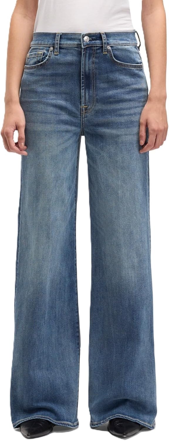 7 for All Mankind Women's Ultra High Rise Jo Wide Leg Jeans