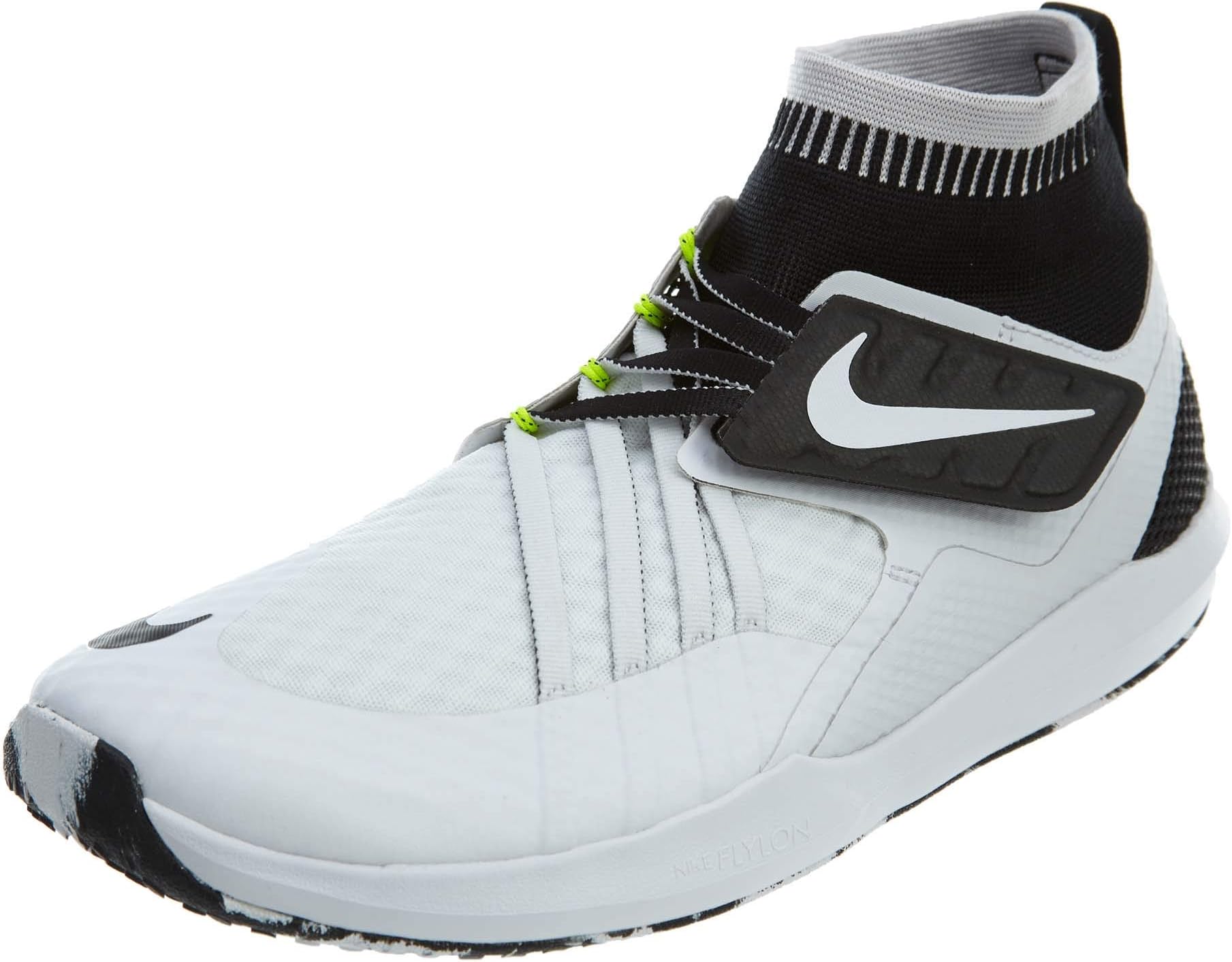 Nike Men Flylon Train Dynamic Shoes - White/White-Black-Volt (12)