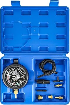 NYXOVA Vacuum and Fuel Pump Tester Gauge Kit | Gauge Leak Carburetor Pressure Diagnostics Tool Kit, Leak Carburetor Pressure Diagnostic Blue