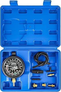 Vacuum and Fuel Pump Tester Gauge Kit, Gauge Leak Carburetor Pressure Diagnostics Tool Kit, Leak Carburetor Pressure Diagnostics (Blue)