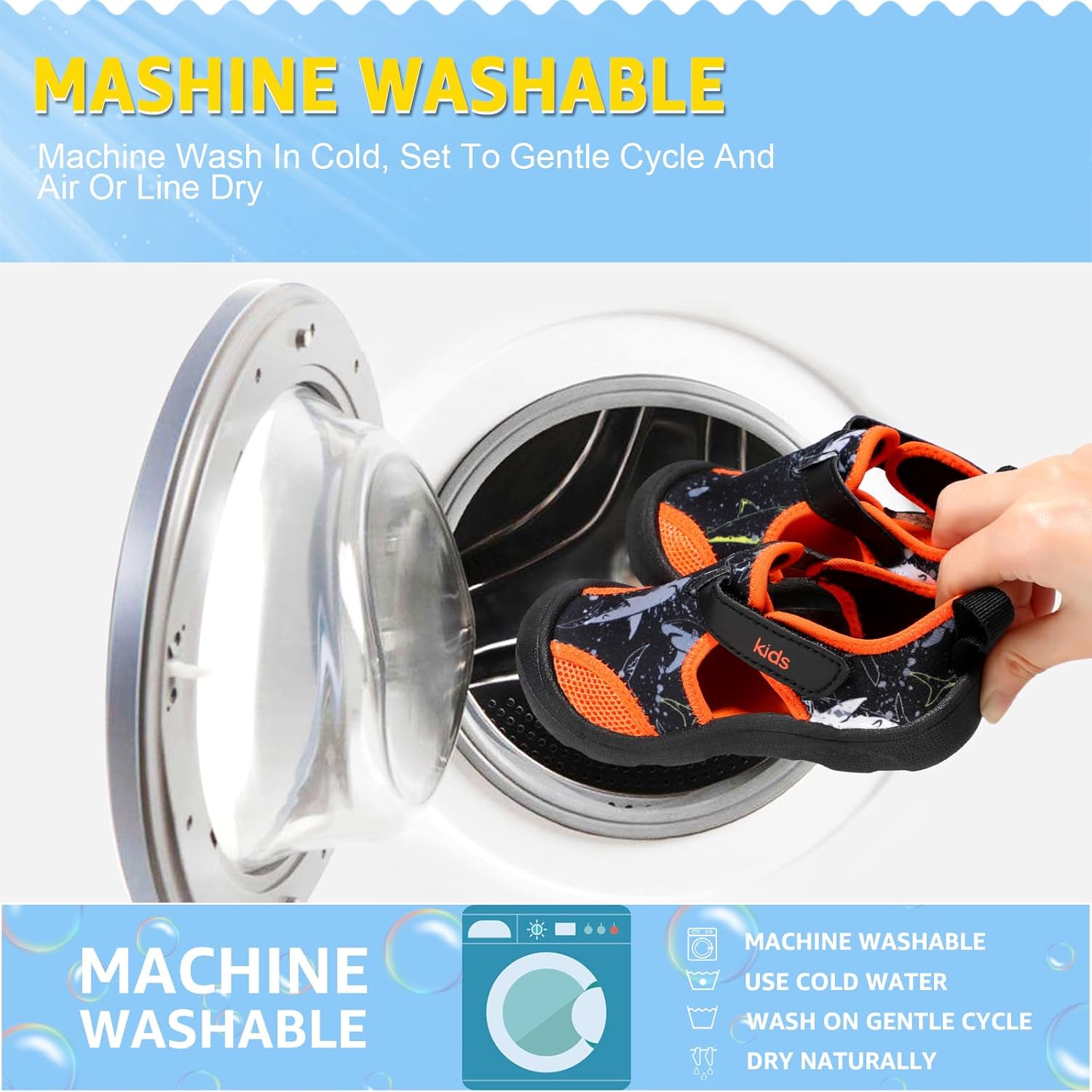 Toddler Water Shoes Quick-Dry Cute Beach Swim Pool Shoes - Image 7