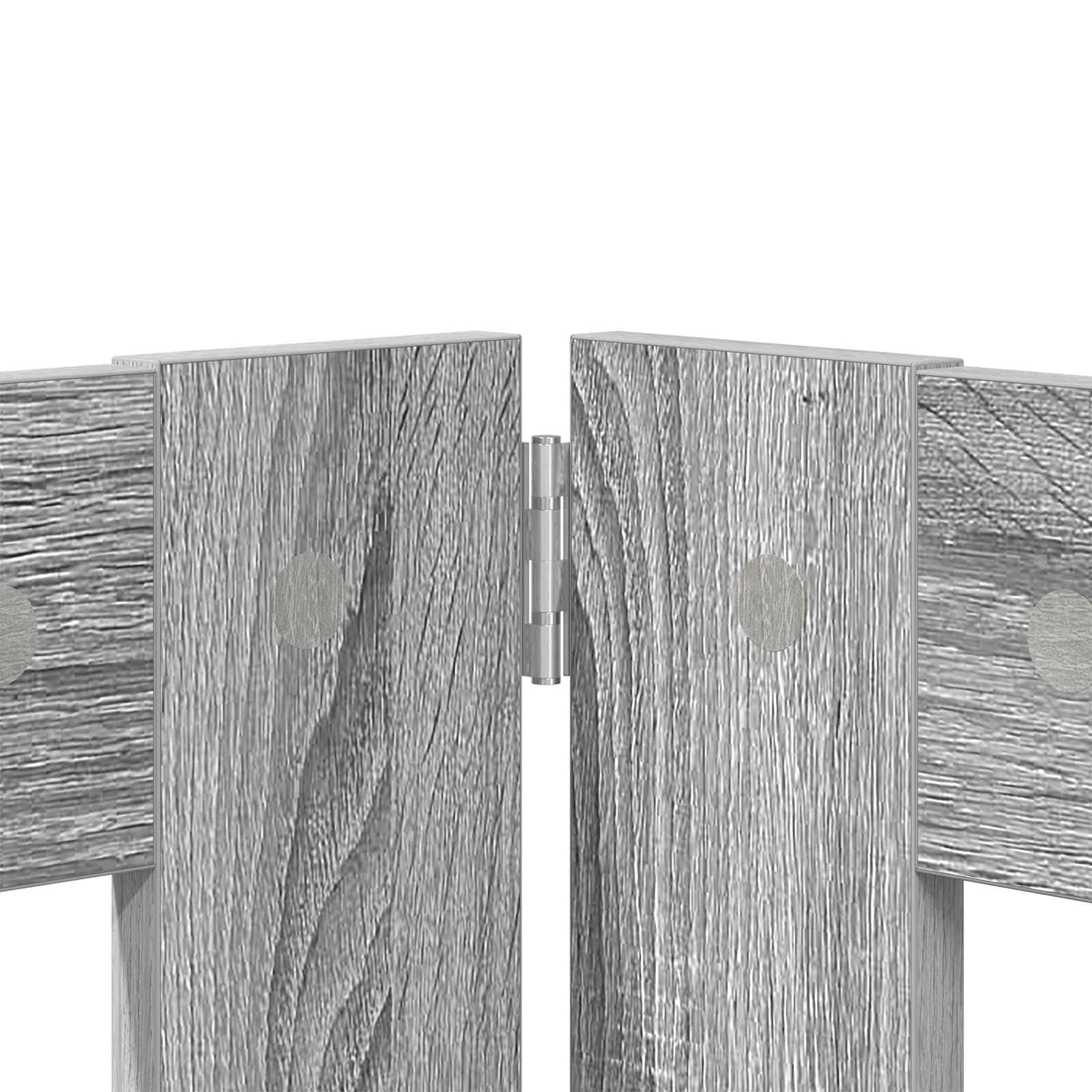 Puerta para perros con soporte, 2 unidades, Sonoma gris, 80 x 80 cm, plegable, portátil, metal, interior y exterior, protección de seguridad para perros cachorros
