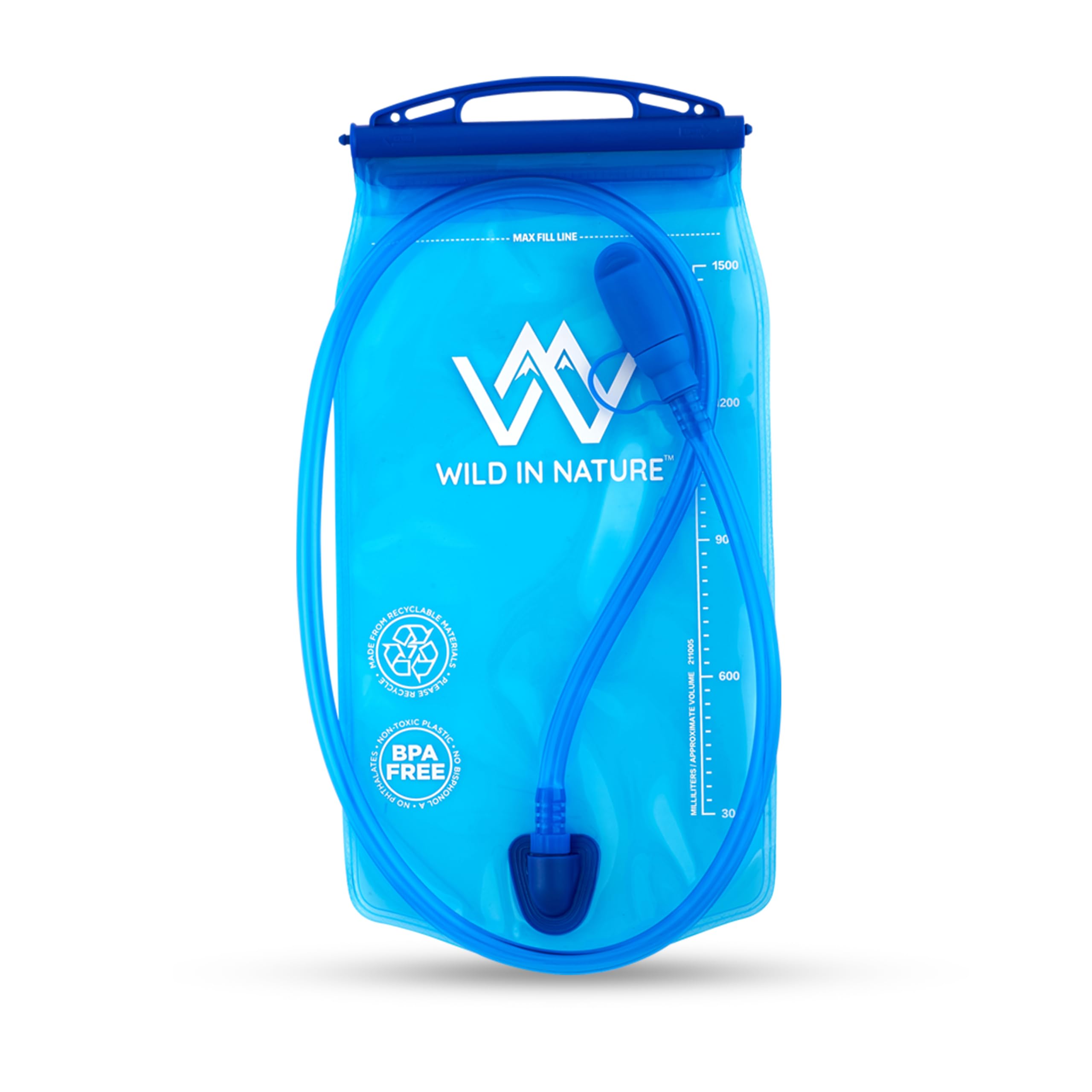 Wild In Nature Clear Wild In Nature® Hydration Water Bladder – 1L, 1.5L, 2L Sizes | Bpa-Free, Leakproof Water Reservoir For Running, Hiking, Cycling & Camping (1.5L)