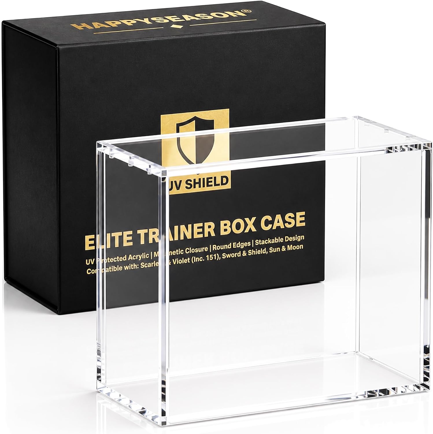 Happyseason ETB Acrylic Case, 93.8% UV Protection Acrylic (8mm+5mm)