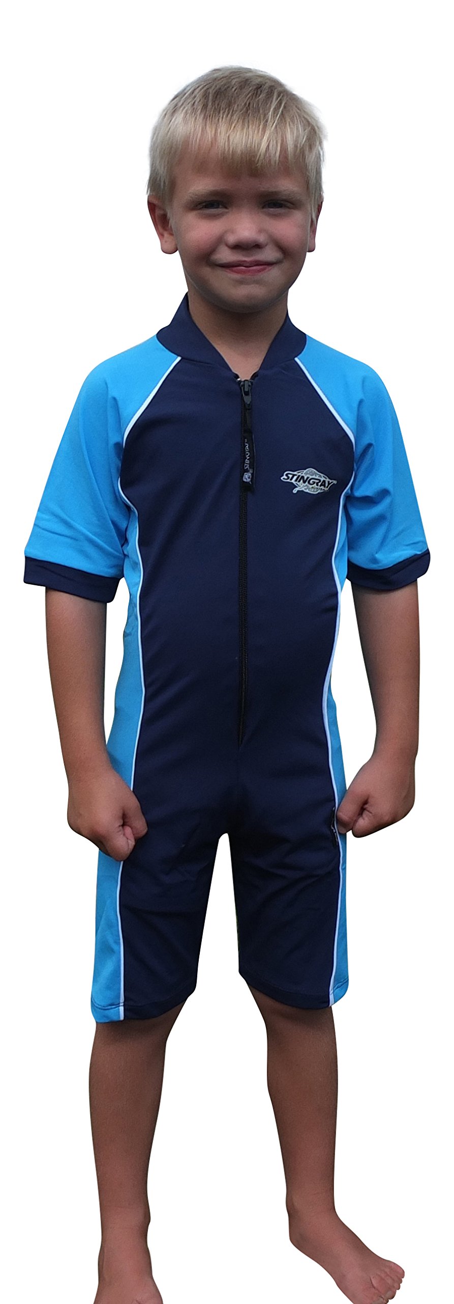 Stingray Australia UV Sun Protection Rash Guard Swim Suit for Boys & Girls-SPF Protective 1-Piece Swimwear -Sizes 2, 4, 6, 8.