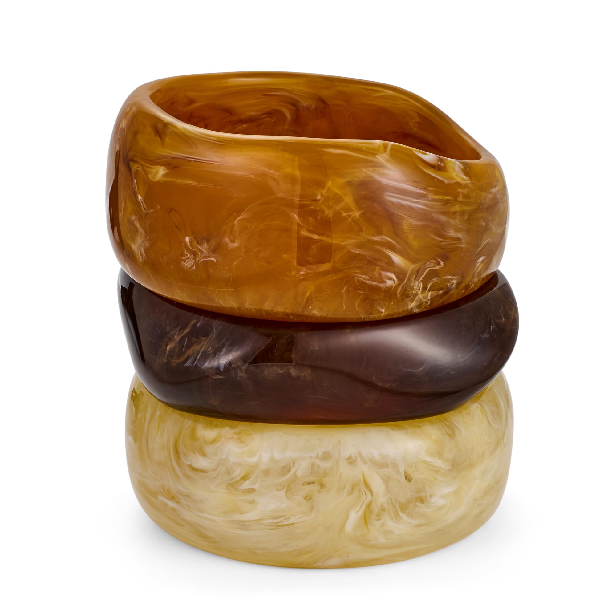 Acrylic Resin Bangles Bracelets for Women Wide Irregular Geometric Wristband Statement Bracelet Punk Chunky Acrylic Resin Bangle