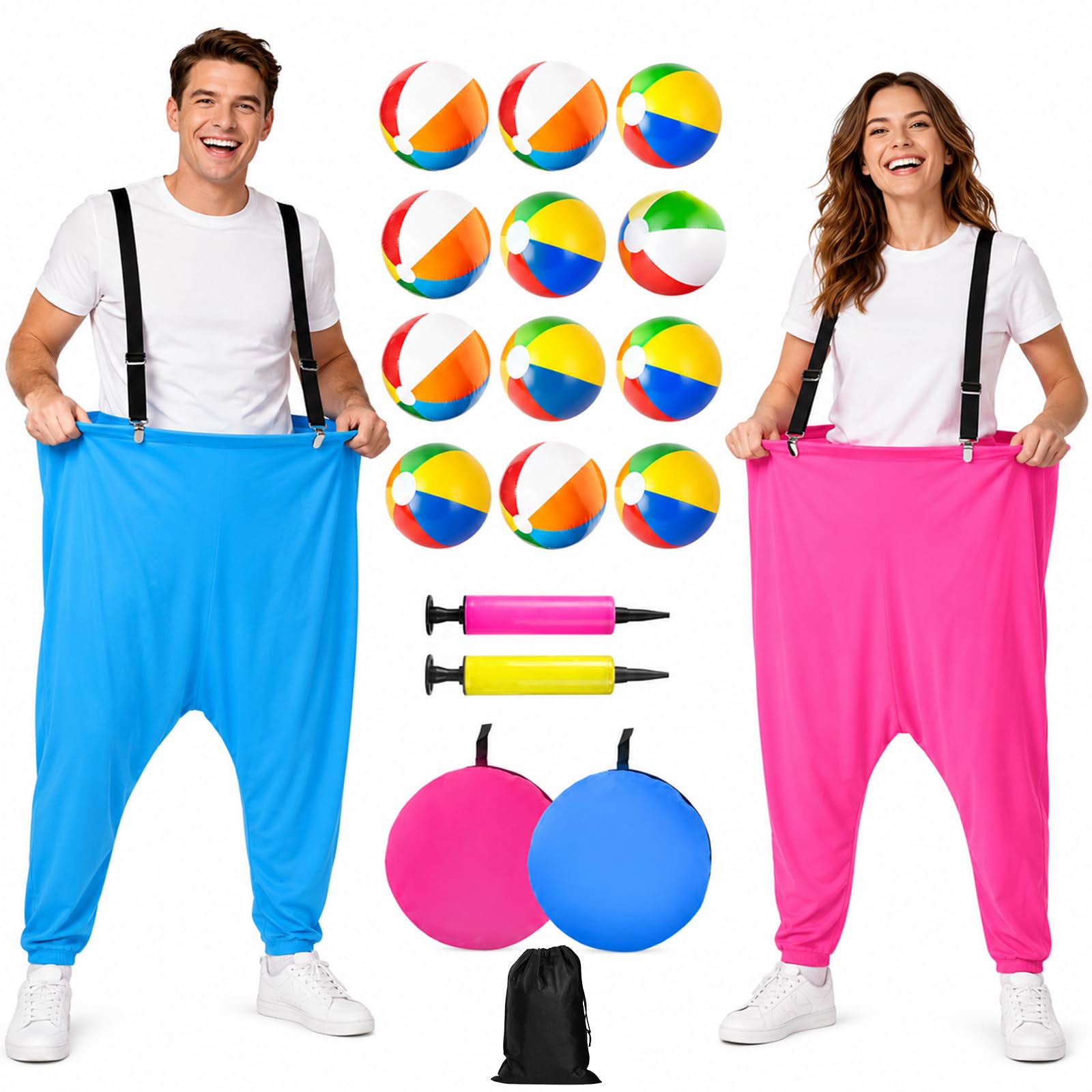 KASURE 19 PCS Granny Pants Yard Game, Giant Pants Outdoor Garden Games Set