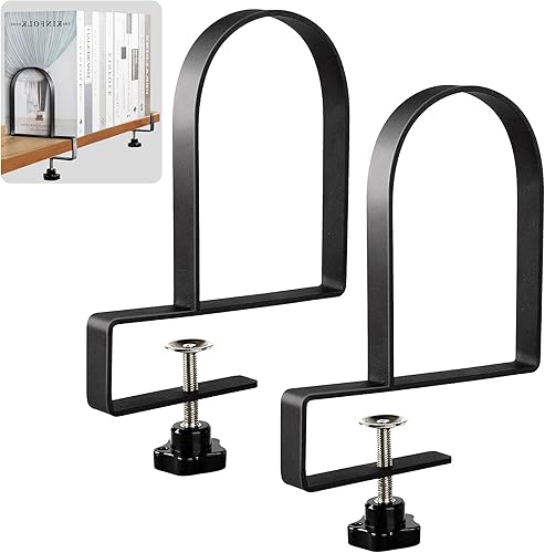Sujetalibros para estantes Soportes de metal con abrazadera ajustable de alta resistencia para libros, soportes antideslizantes para sujetalibros