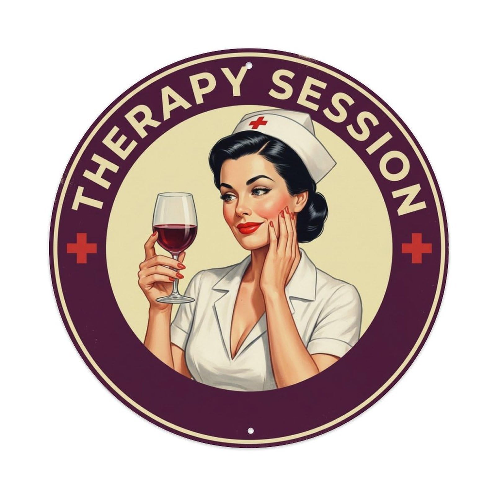 Funny Quote Therapy Session Nurse Metal Tin Sign