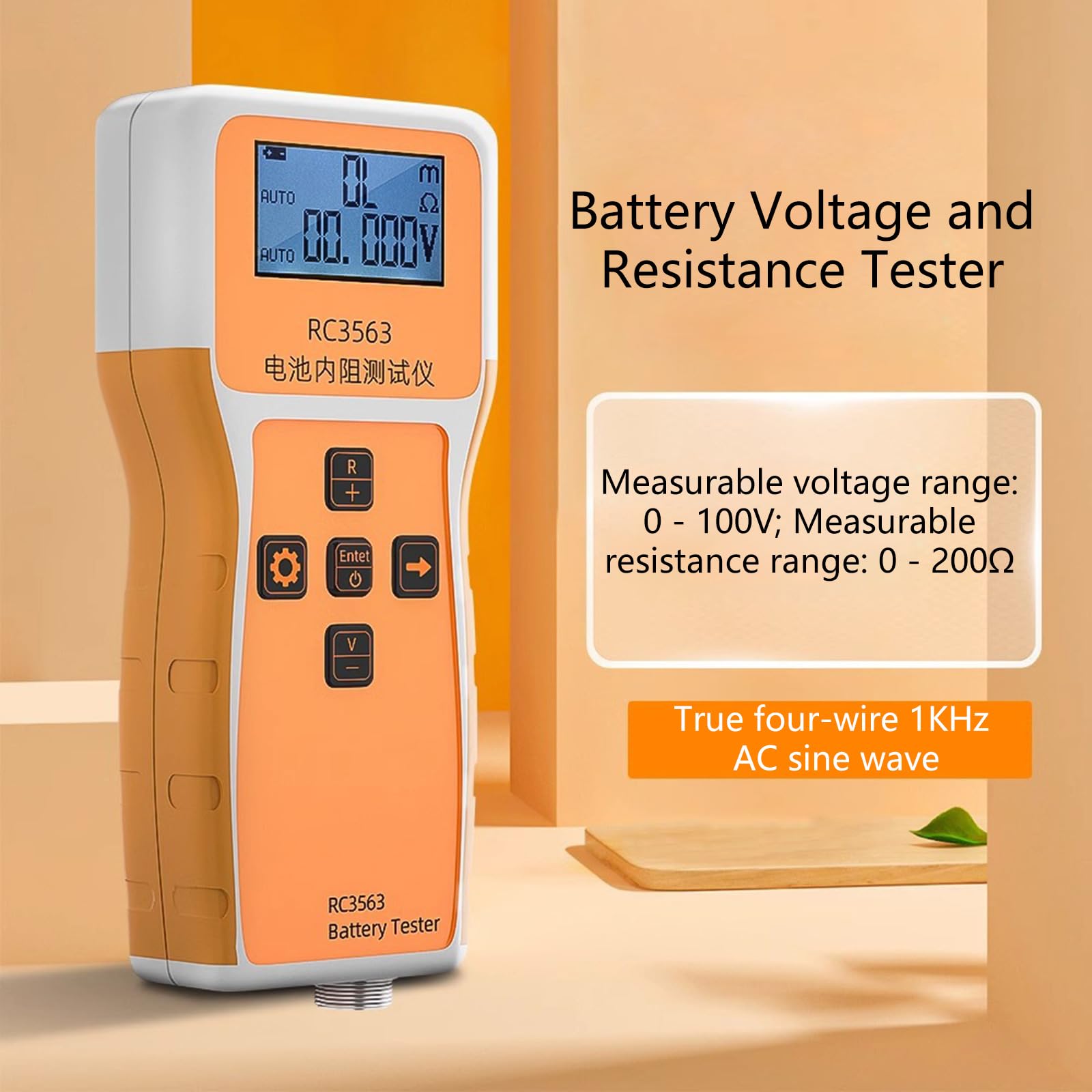 Strumento diagnostico avanzato per l'analisi delle tensioni di resistenza, segnali da 1 kHz, 5 volte/secondo, design leggero, misuratore di tensione della batteria portatile, attrezzatura diagnostica