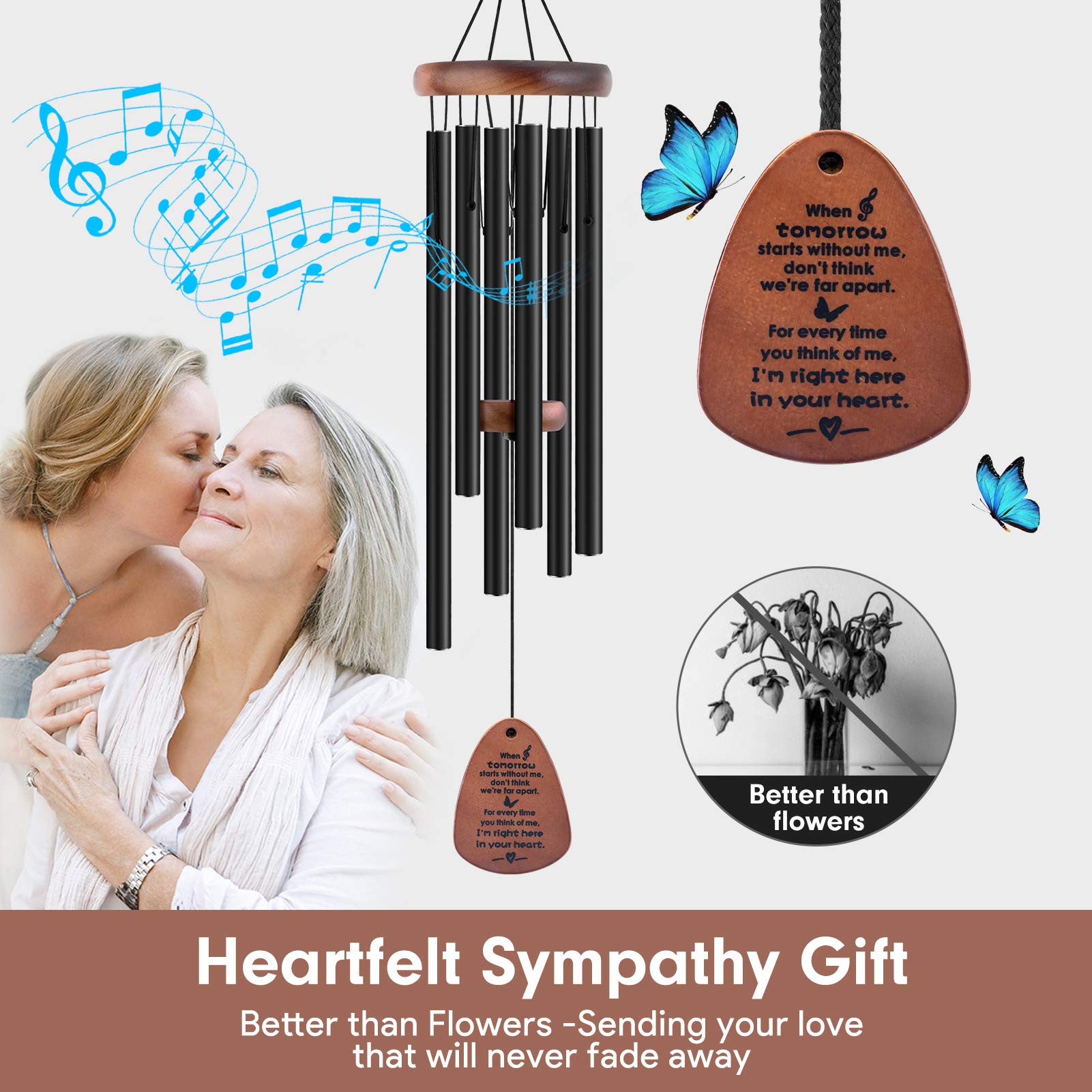 Buy YOUNTASY Sympathy Wind Chimes, Memorial Wind Chimes for Loss of a