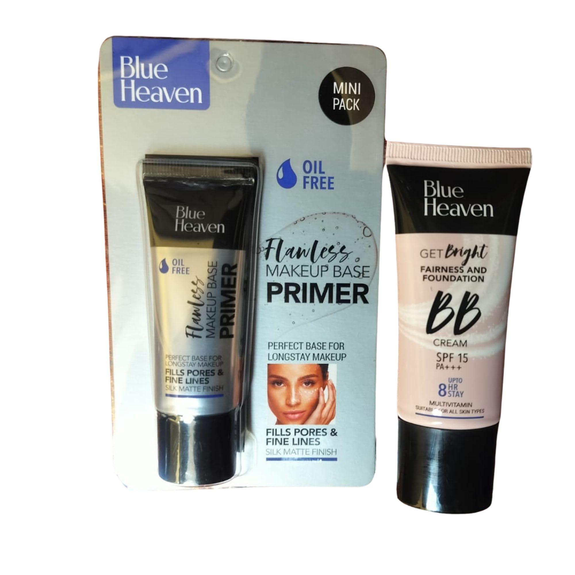 BLUE HEAVEN PRIMER, FOUNDATION TUBE, COMBO BY BEAUTYANDCARE