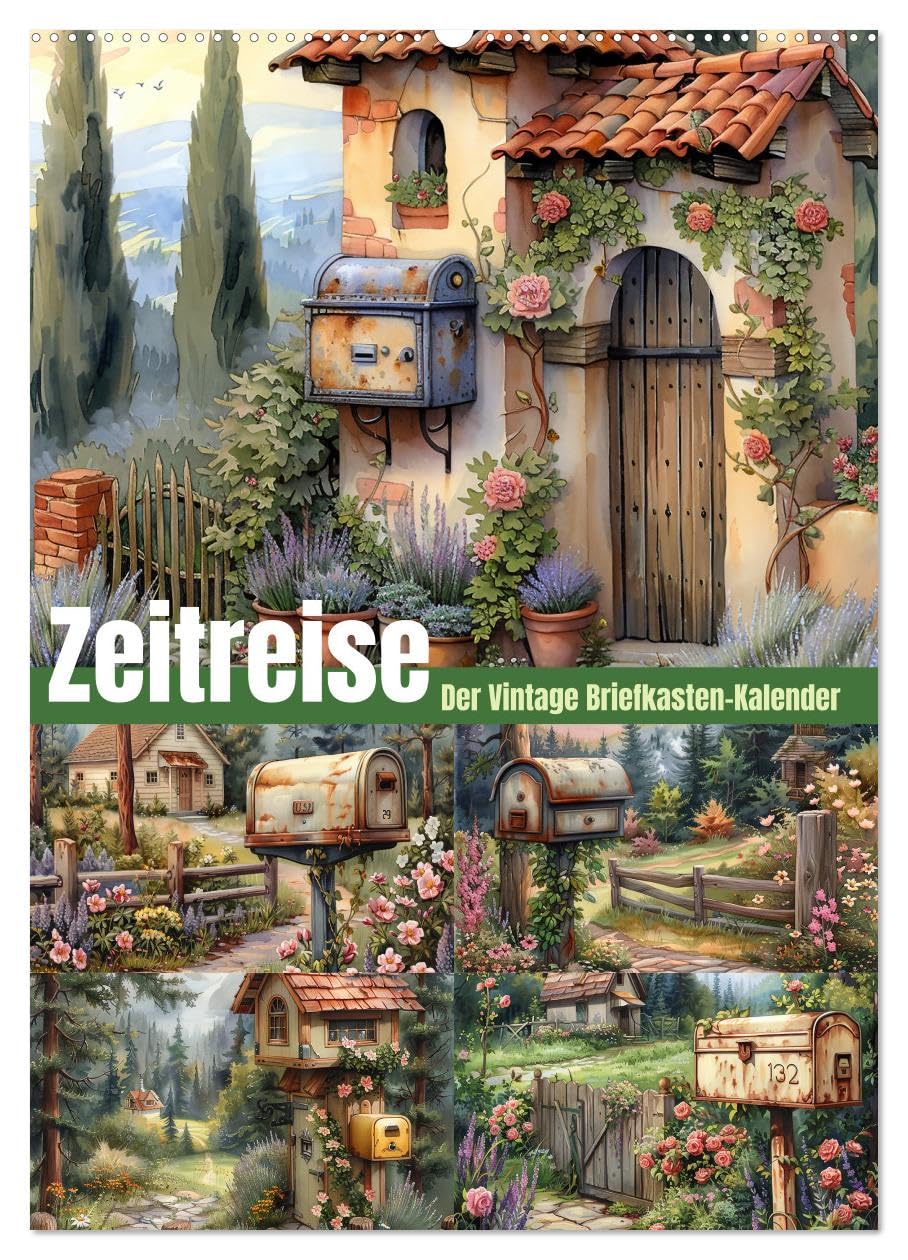Zeitreise - Der vintage Briekasten Kalender (Wandkalender 2026 DIN A2 hoch), CALVENDO Monatskalender: Ob als funktionaler Postempfänger oder ... auf einzigartige Weise. (CALVENDO Kunst)