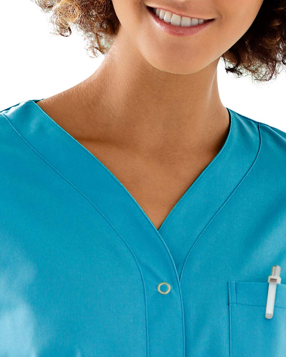 CLINIC DRESS Kasack Damen 1/2 Arm Druckknöpfe mit Brusttasche Seitentaschen Seitenschlitze 95° Wäsche