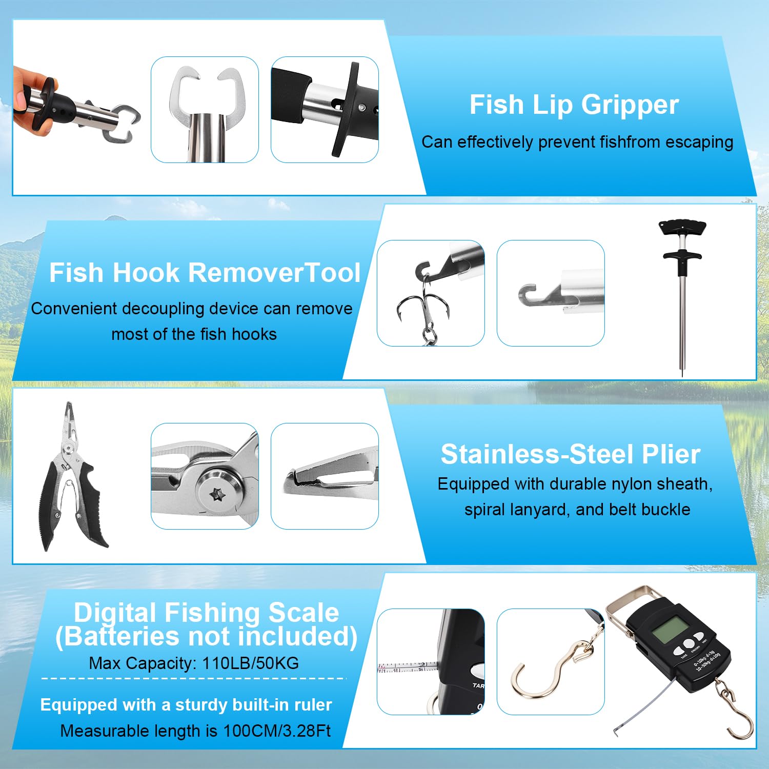 213 Piezas Señuelos de Pesca,Kits de Señuelos Pesca Accesorios Cebos Artificiales Articulos de Pesca Incluido la Anzuelos,Cebos,Pinzas de Pesca,etc.Regalo Masculino
