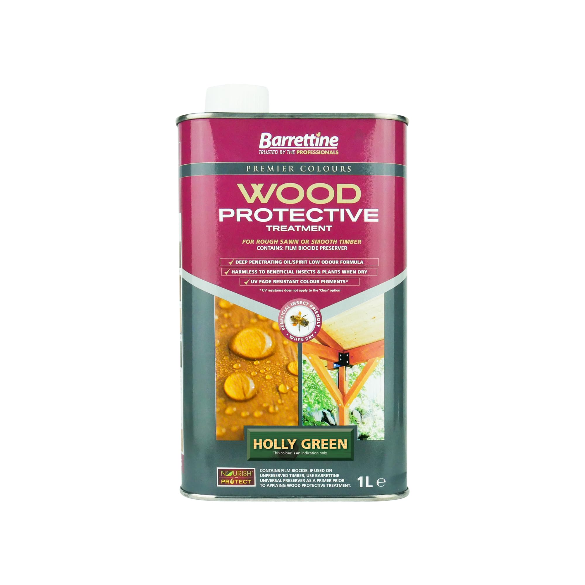 Barrettine Protective Treatment Holly Green1L from B&Q