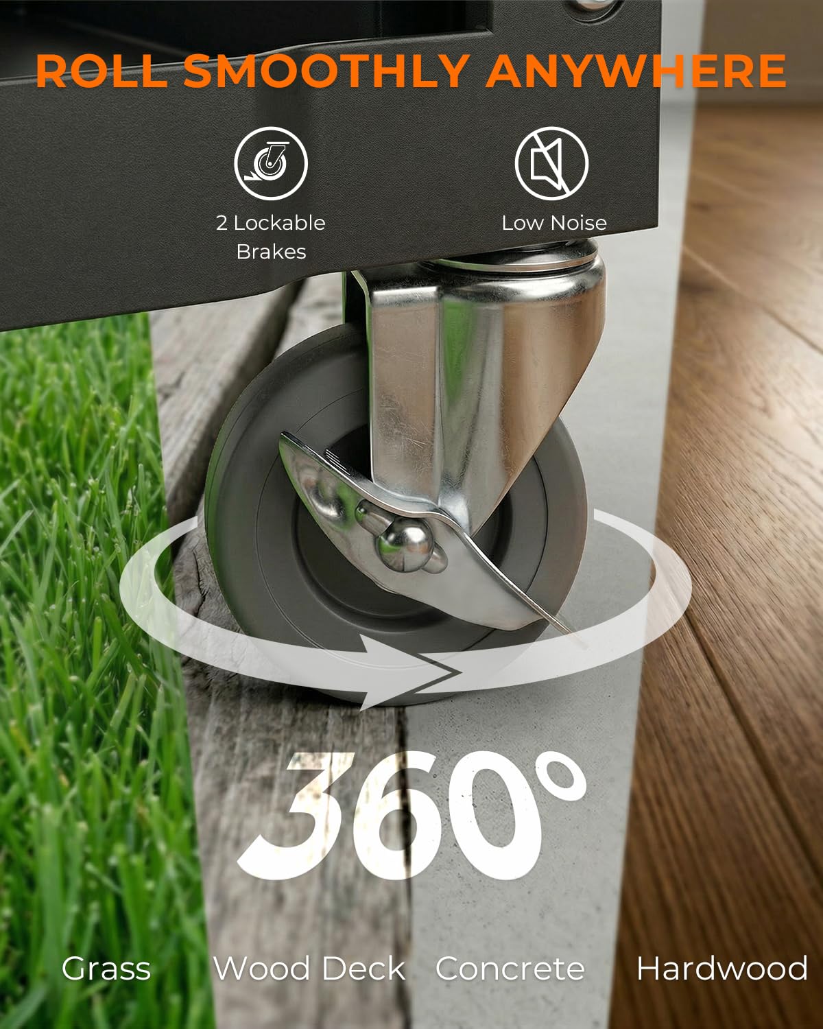 FUTURELAB Carrito de servicio plegable portátil, 3 niveles, capacidad de 330 libras, carrito plegable con ruedas para almacén, hogar, talleres, garajes, restaurantes, oficinas
