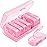 AUVON XL Weekly Pill Organizer 2 Times a Day, Pill Box 7 Day with One-Side Large Openings for Easy to Use, Sakura Pink AM PM Pill Case for Medication, Vitamins, Fish Oils, Supplements