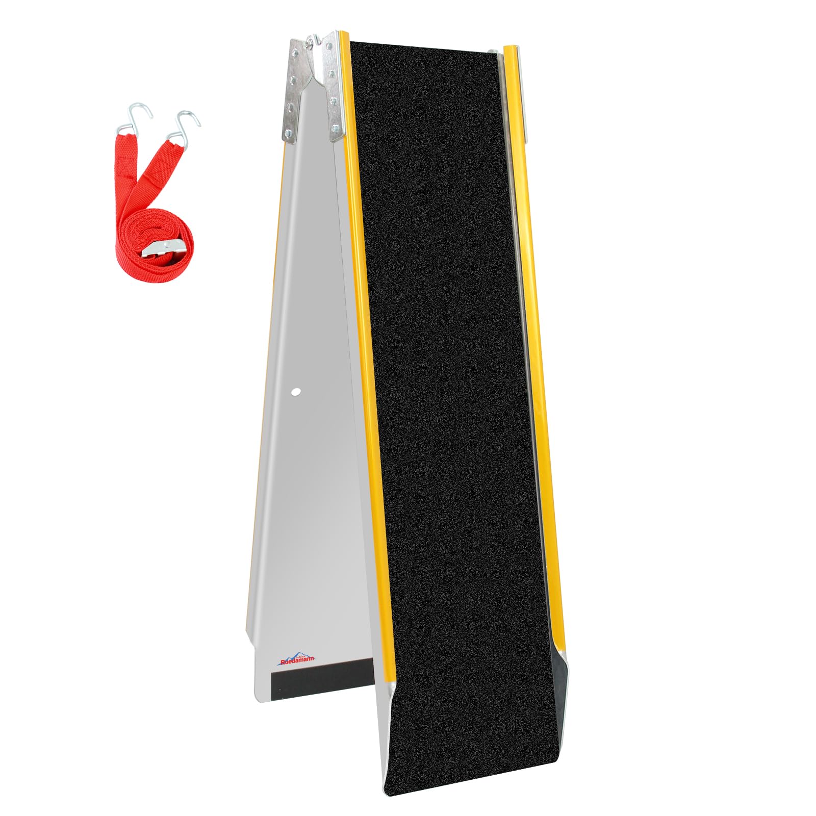 Ruedamann 71" Aluminum Loading Ramps for Pickup Trucks Trailers, Folding Motorcycle Ramp, 600Lbs Capacity, Snowmobile Ramp, ATV Truck Ramps for Dirt Bike, Tractor, Tailgate Bed, Usable Width 8.5", 1PC