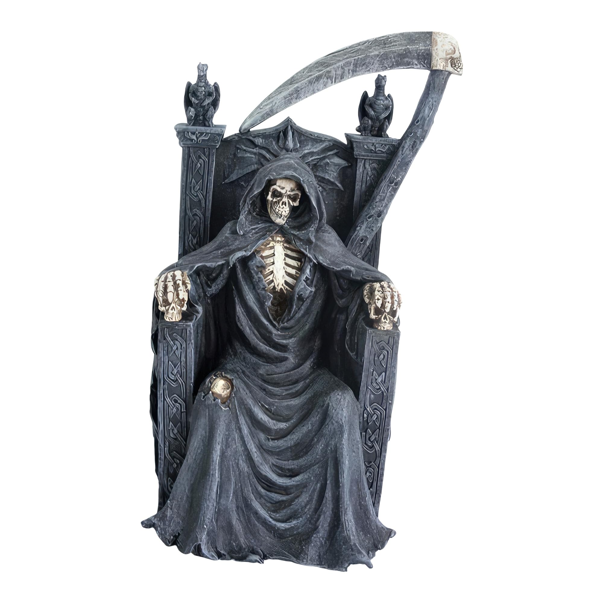Bruciatore Incenso A Riflusso ICE ARMOR Grim Reaper Con Luce LED - 17,1 Cm, Statua In Resina Teschio - 3