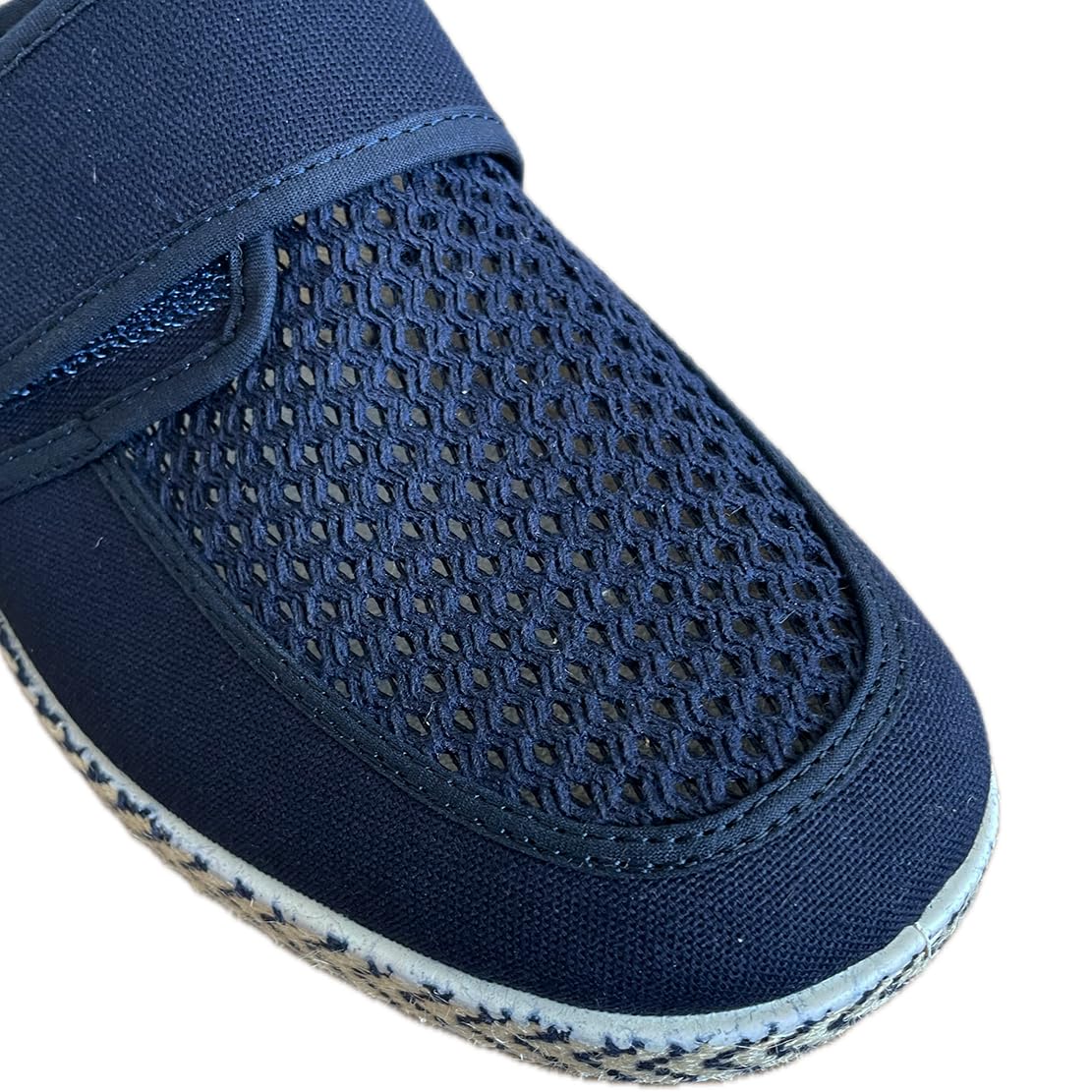 Emanuela scarpe pantofole uomo estive RIMINI in tela a nido d'ape davanti con strappo pianta comoda - Made in Italy