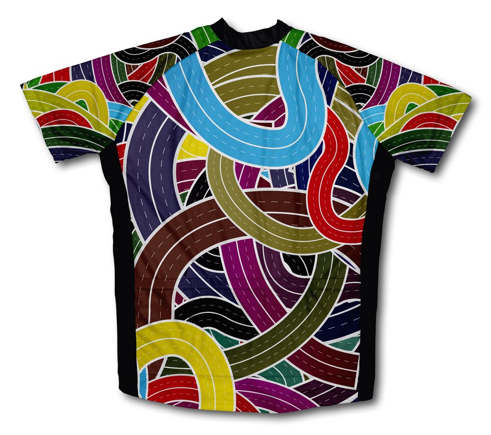 ScudoPro Life Path Short Sleeve Cycling Jersey for Youth - Size XS Black