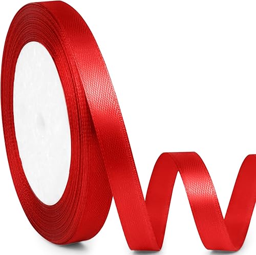 Miniatura 40 de Cinta de satén de 5/8" x 100 yardas - Cinta de seda naranja otoñal con carrete - Ideal para envolver regalos, ramos florales, manualidades