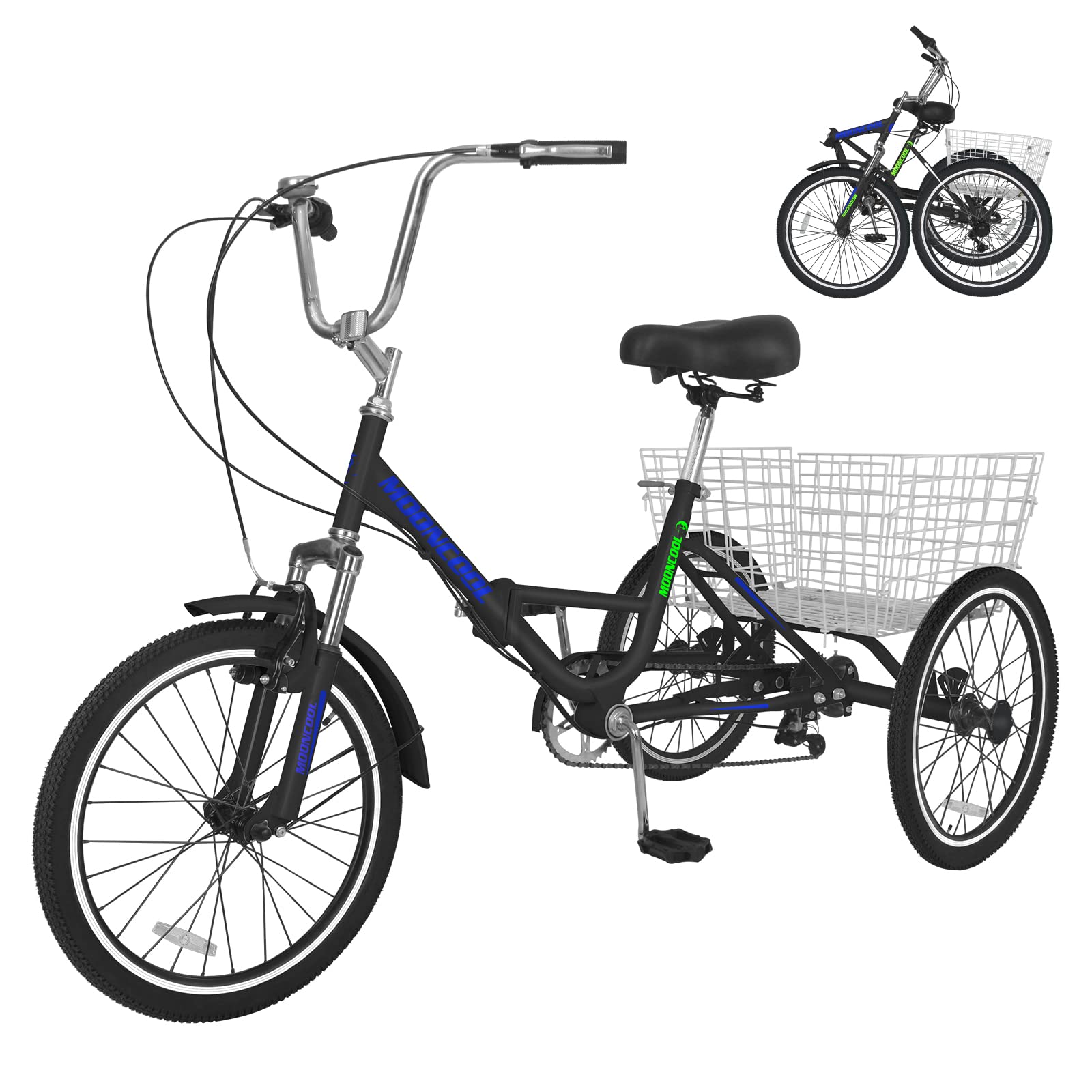 Buy Barbella Adult Folding Tricycles Folding Bikes, 7 Speed 20/24/26