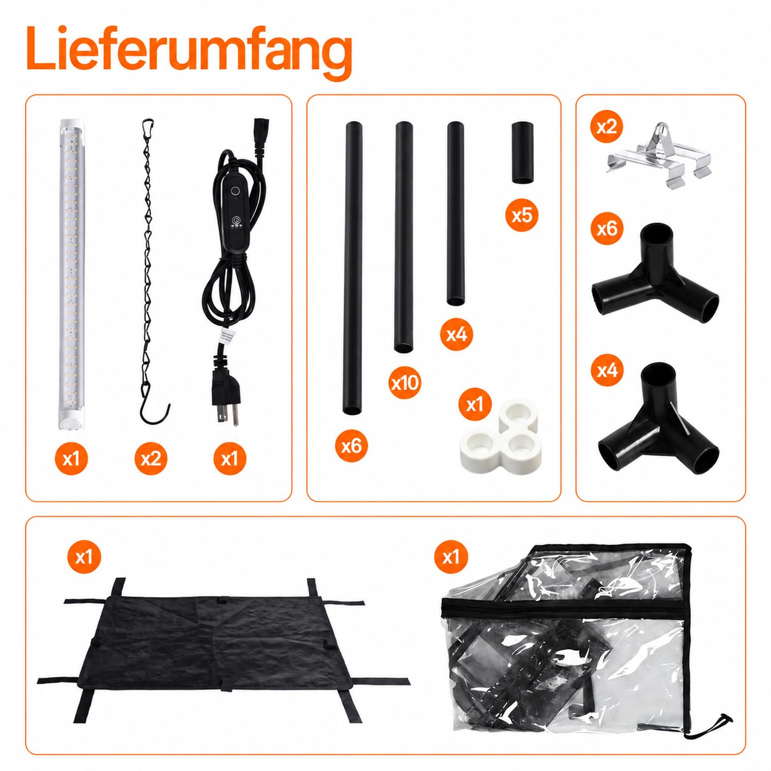Bstrip Mini Gewächshaus Indoor mit Pflanzenlampe Vollspektrum, Zimmergewächshaus Pflanzenregal mit Timer (4/9/14H), Kleines Foliengewächshaus für Anzucht & Kräuter, wasserdichte Matte, 60x40x52cm