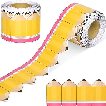 65 Ft Pencil Classroom Bulletin Board Borders Pencil Border Trim for Teacher School Classroom Chalkboard Decorations Back to School Decor
