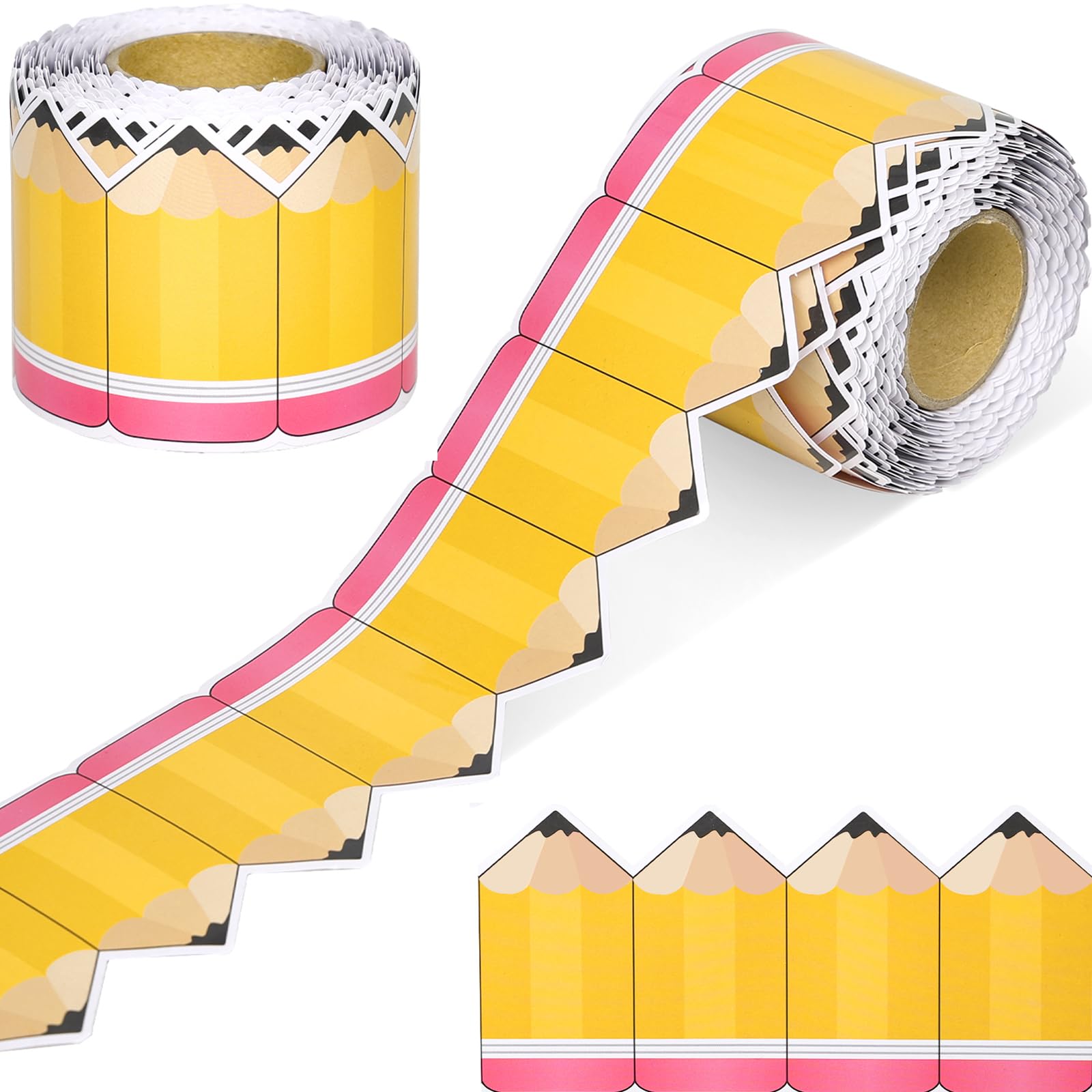 65 Ft Pencil Classroom Bulletin Board Borders Pencil Border Trim for Teacher School Classroom Chalkboard Decorations Back to School Decor-image-46