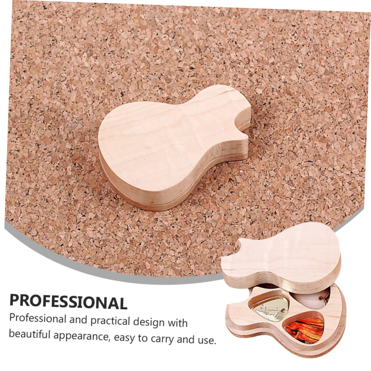 ifundom Scatola Per Plettri Per Chitarra in Legno Fatta Mano Accessorio Per Chitarra Plettri Per Design Forma Di Per Riporre e Trasportare i