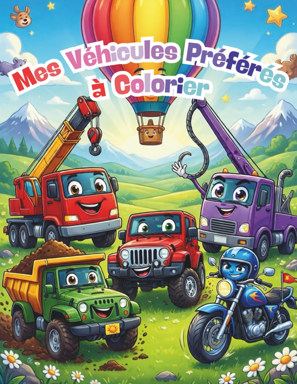 Mes Véhicules Préférés à Colorier: Livre de coloriage amusant pour enfants de 3 à 7 ans