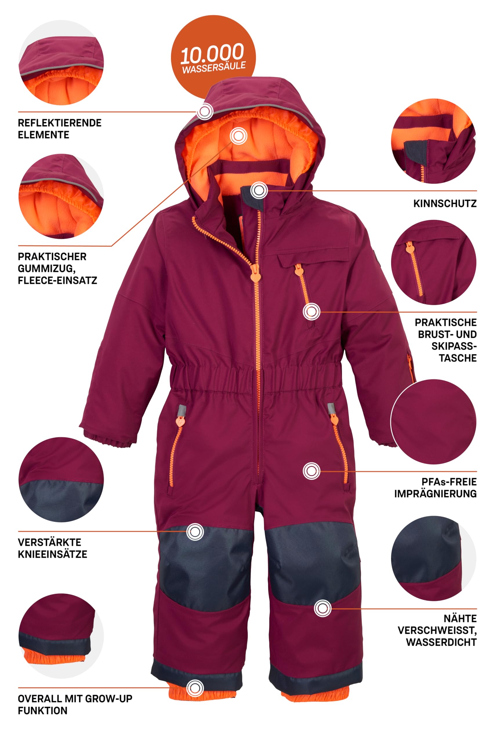 Killtec Jungen Kw 102 Mns Onpc Skioverall/Schneehose mit Kapuze