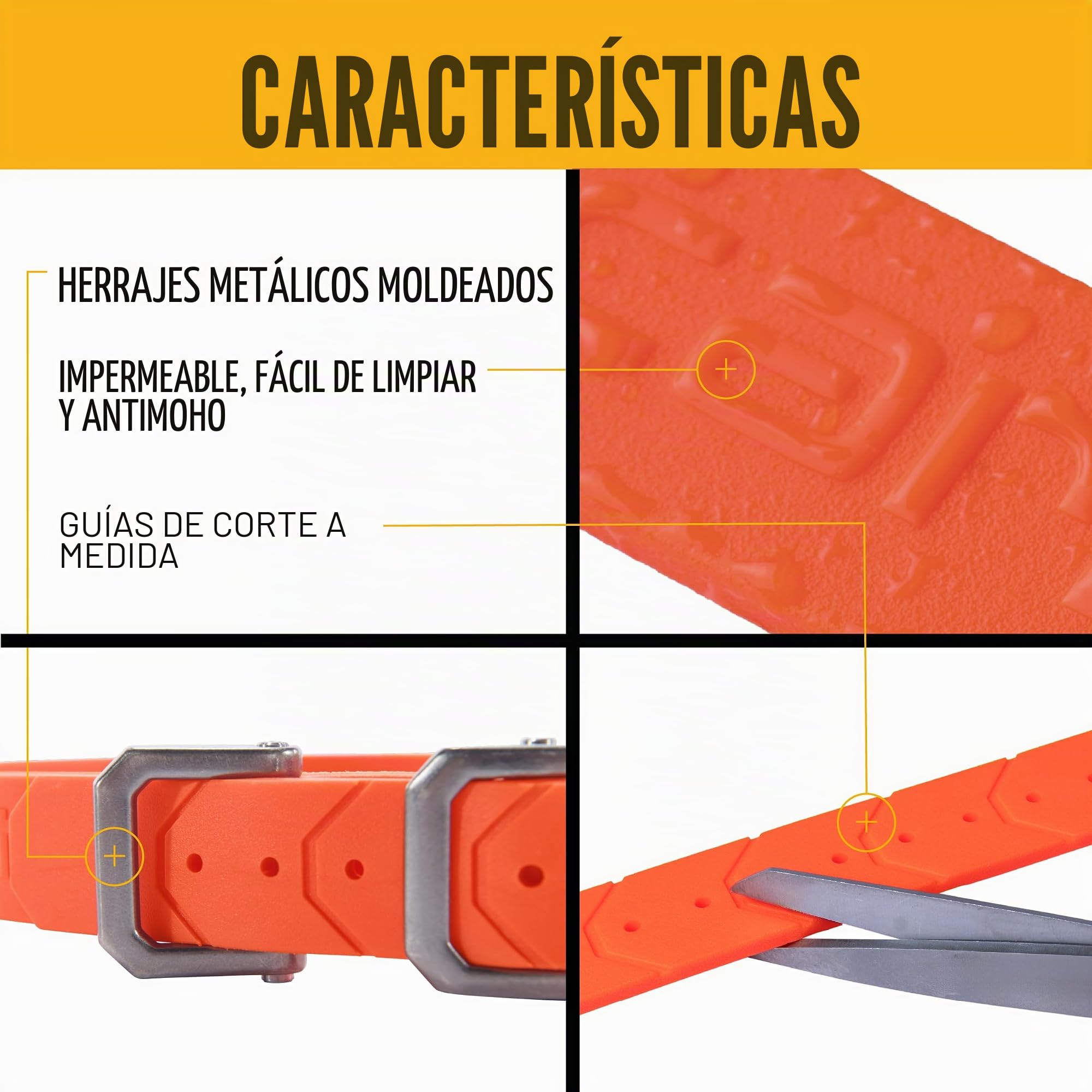 Carhartt Collar de Perro Impermeable Totalmente Ajustable, Color Naranja Cazador, Talla única | Totalmente ajustable