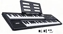 VEDO Teclado Eletrônico 88 Teclas Semi-ponderadas Piano Digital Portátil para Iniciantes Crianças e Adultos com 700 Ritmos 900 Sons 110 Músicas Demo Bluetooth MIDI Conexão para Pedal Microfone