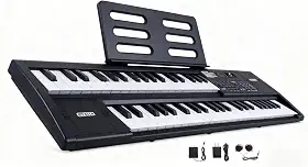 VEDO Teclado Eletrônico 88 Teclas Semi-ponderadas Piano Digital Portátil para Iniciantes Crianças e Adultos com 700 Ritmos 900 Sons 110 Músicas Demo Bluetooth MIDI Conexão para Pedal Microfone