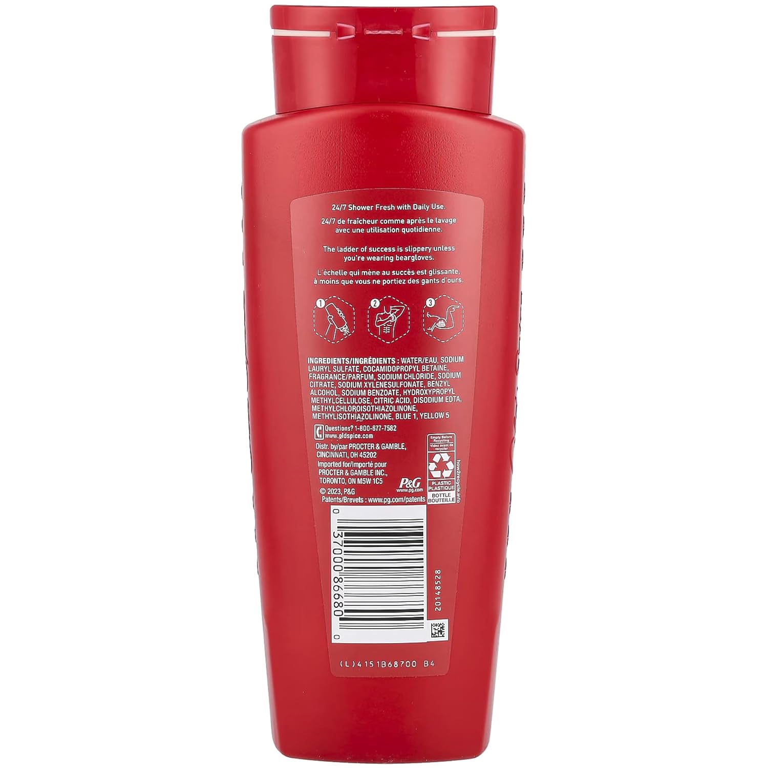 Old Spice Wild Collection Bodywash, Bearglove 16 oz (Pack of 4)