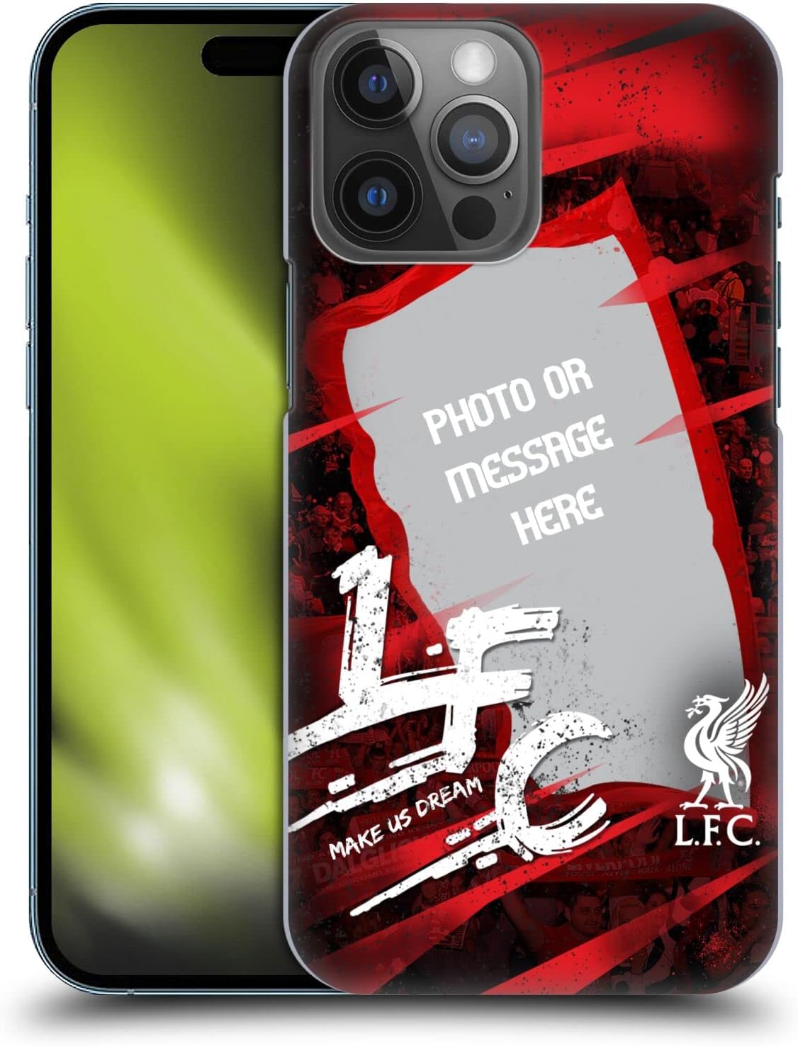 Head Case Designs Officially Licensed Custom Customized Personalized Liverpool Football Club Make Us Dream Banner Liverpool Fc Hard Back Case Compatible with Apple iPhone 14 Pro Max