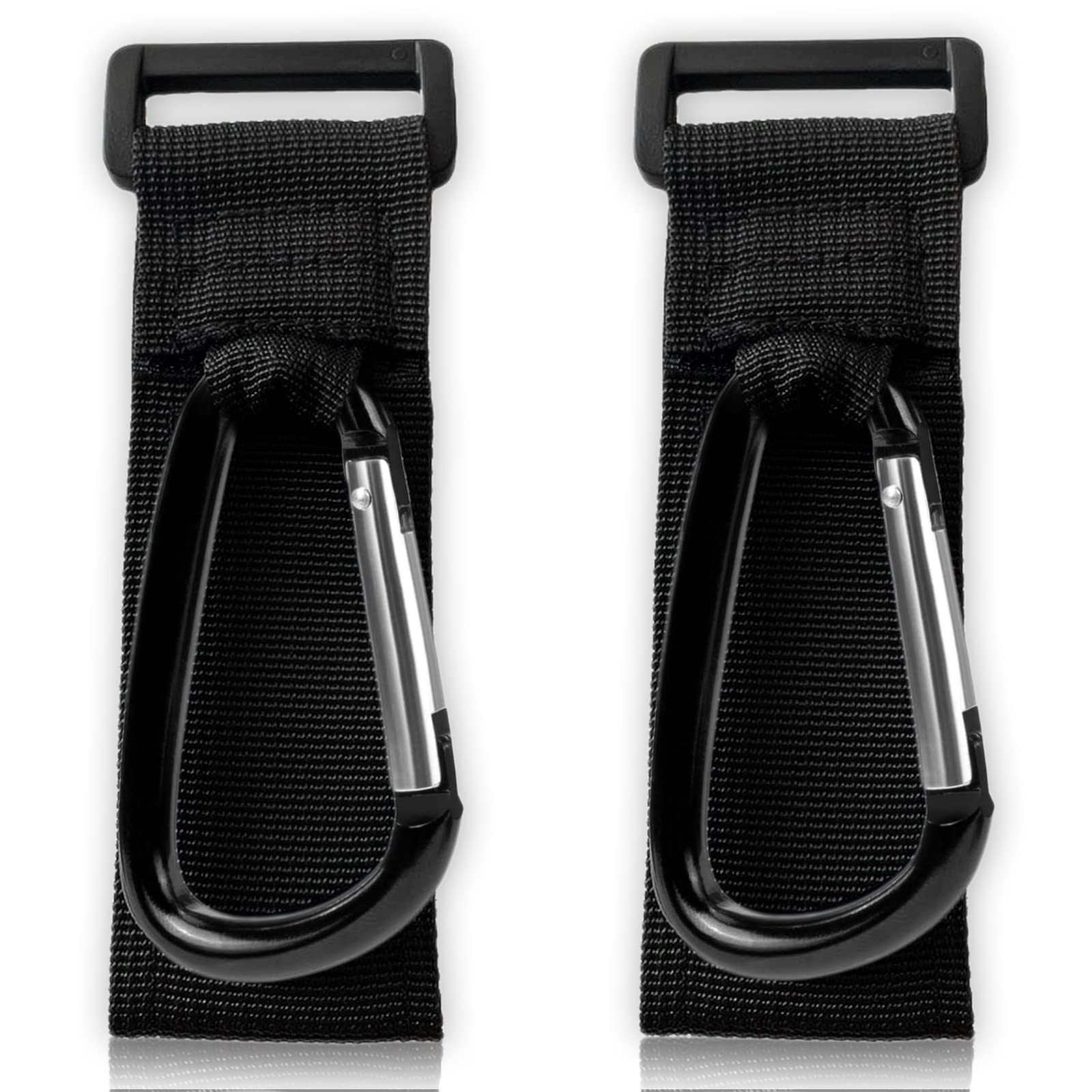 ExceLife 2 Pack Baby Stroller Hooks, Multipurpose Universal Baby Bag Clips Mommy Bag Hooks Pram Buggy Clips for Hanging Diaper Bag, Groceries, Purse