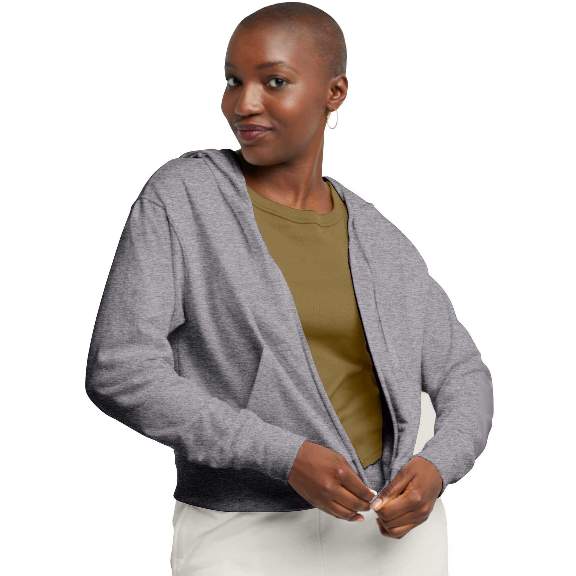 Hanes Womens Originals Zip Hoodie Lightweight Fleece Sweatshirt