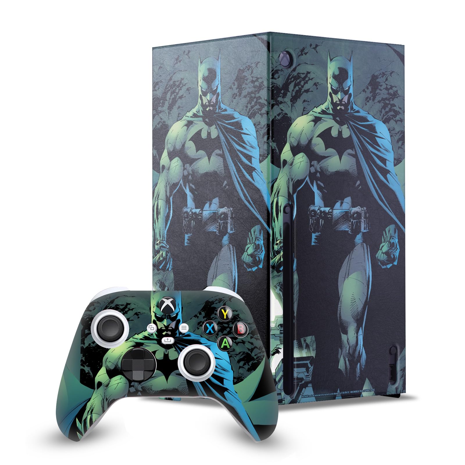 Head Case Designs Sous Licence Officielle Batman DC Comics Costume Hush Logos Et Bandes Dessinées Enveloppement De Console De Jeu Et Skins Pour Manette De Jeu Ensemble compatible avec Xbox Series X