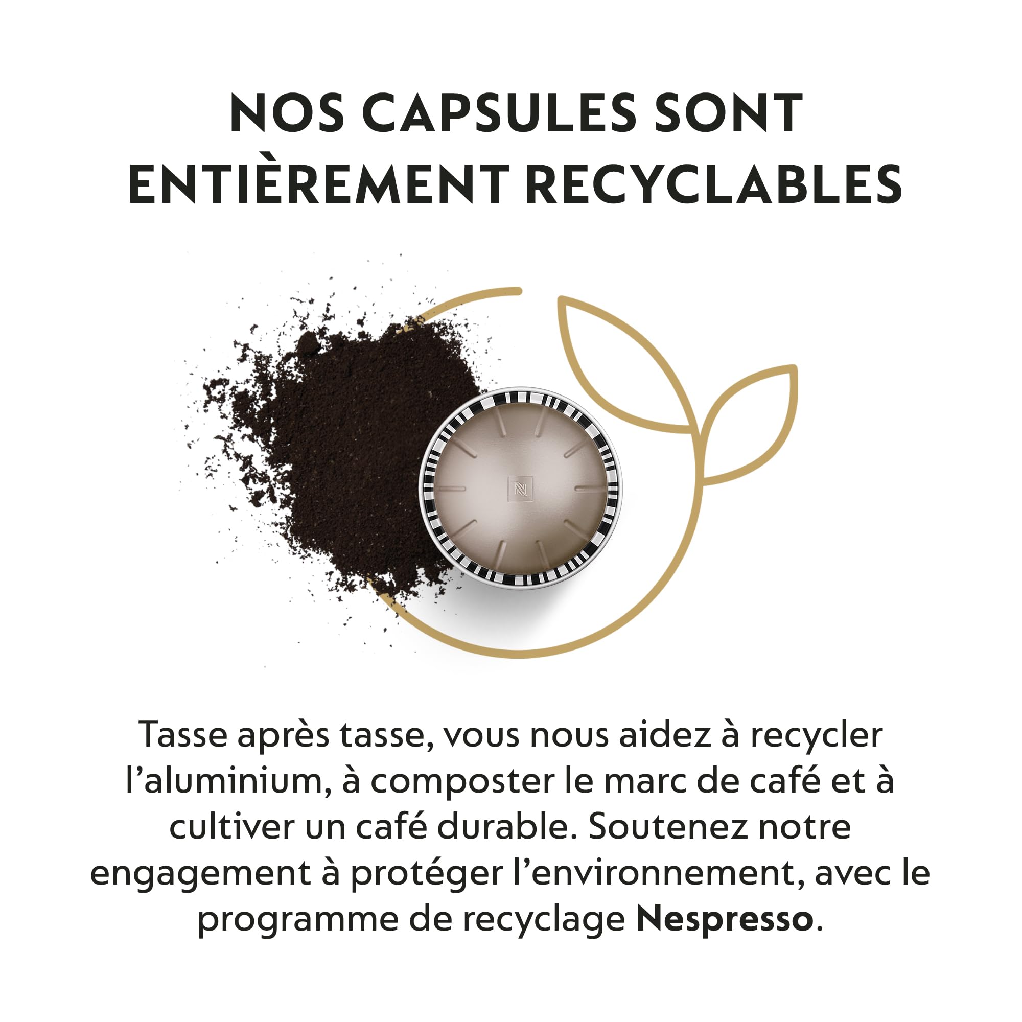 Nespresso Vertuo - Assortiment Arondio - 100 Capsules Café | Compatible avec machines Nespresso Vertuo - Café long aux notes de céréales - À savourer noir ou avec du lait - Intensité 7