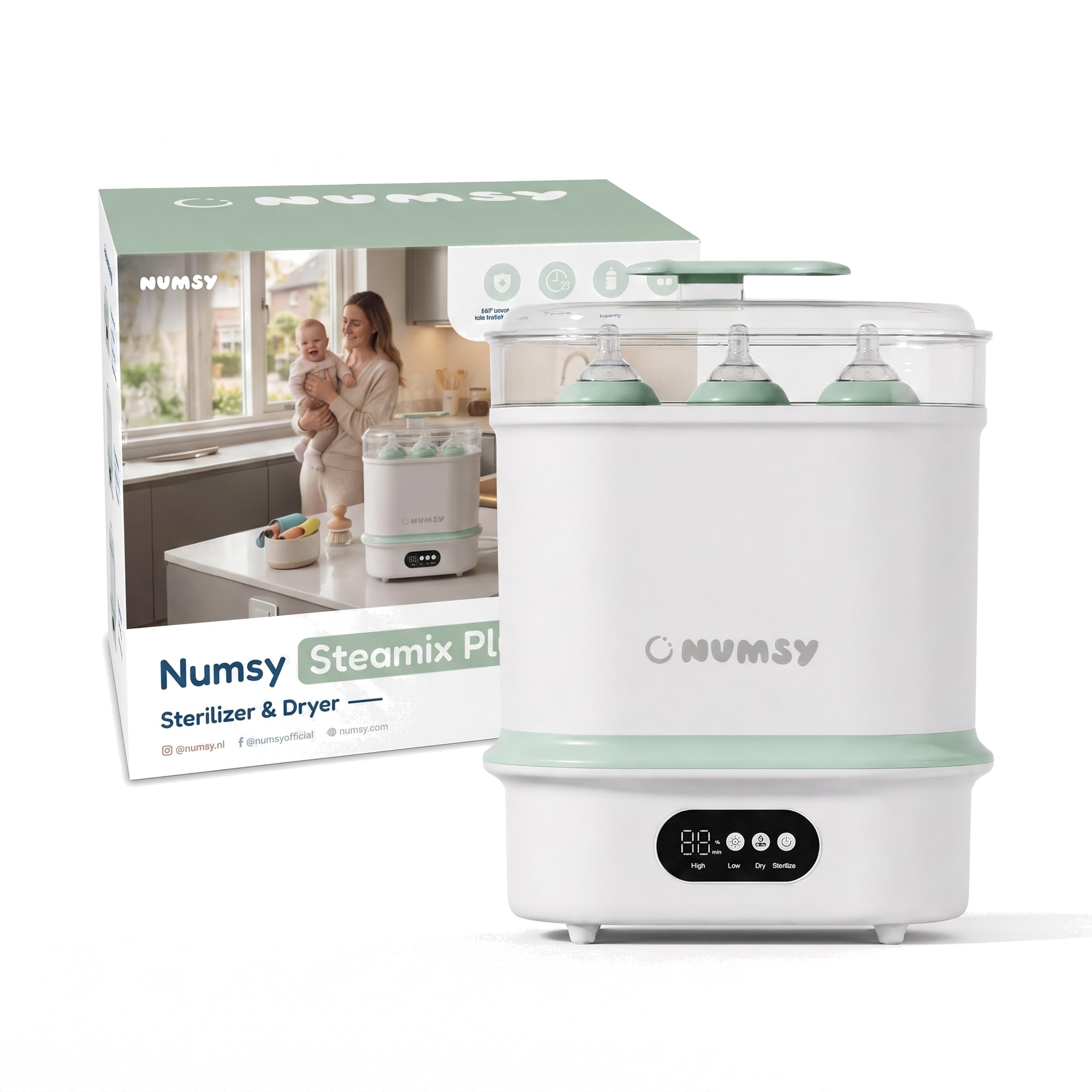Numsy Steamix Plus Flaschensterilisator mit Trockner - Bottle Sterilizer