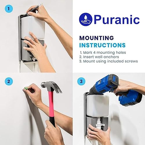 Miniatura 4 de Dispensador automático de jabón líquido  Dispensador de jabón de 40.6 fl oz  Dispensador de desinfectante de manos sin contacto  Bomba eléctrica