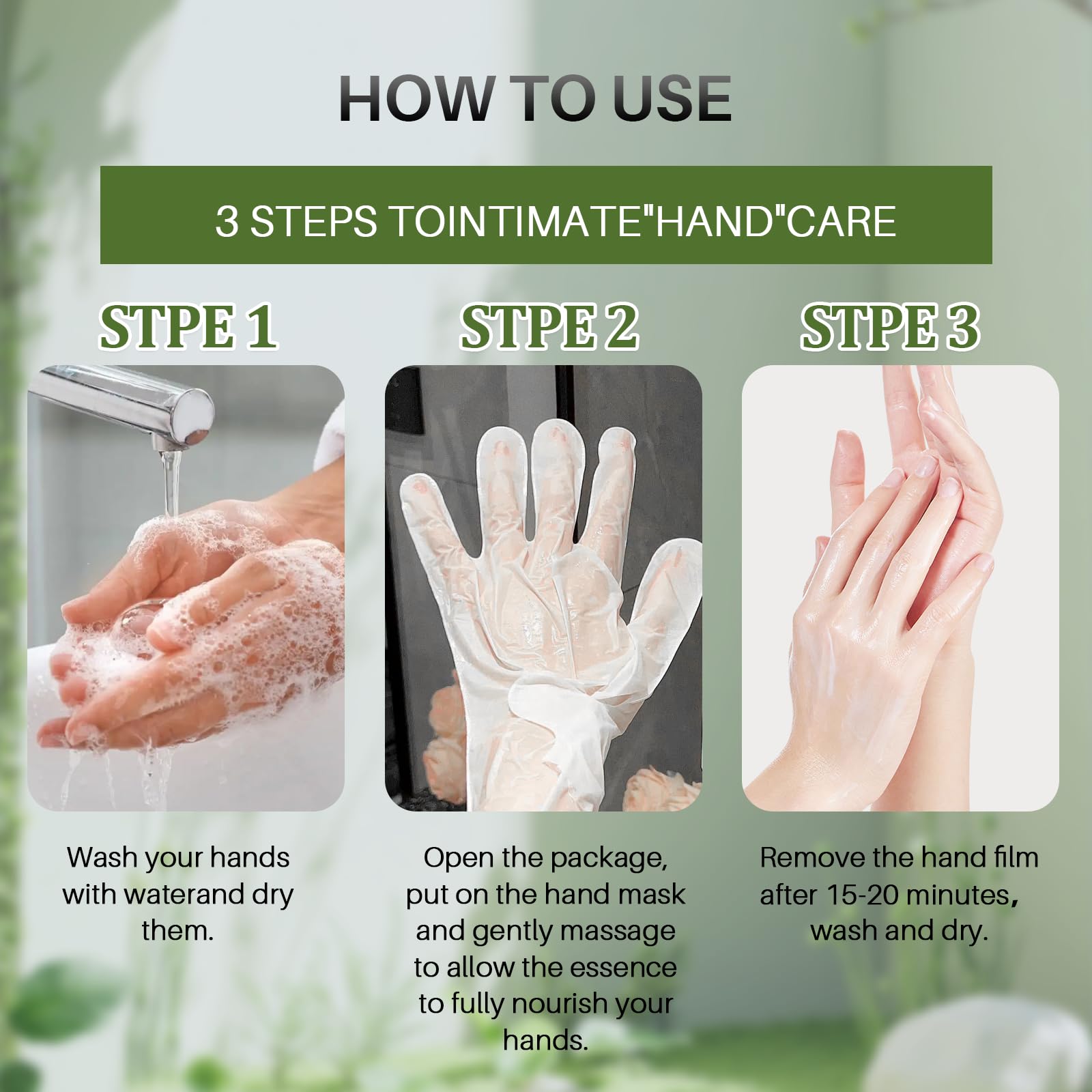 6 Coppie Maschera Mani Maschera Mani Guanti Antietà Rigenerante Nutriente Per Invecchiamento