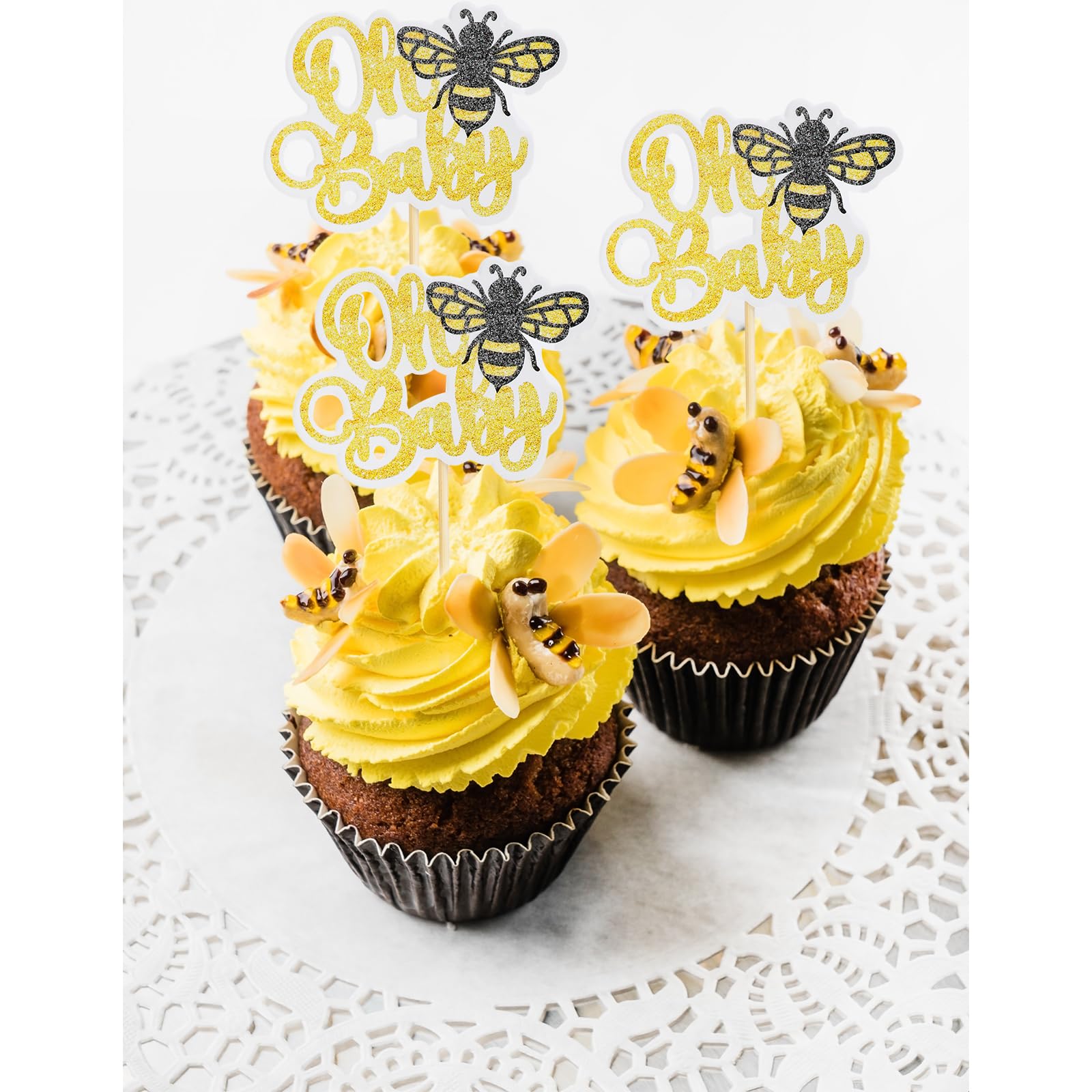 Gyufise Lot De 24 Décorations Pour Cupcakes En Forme D
