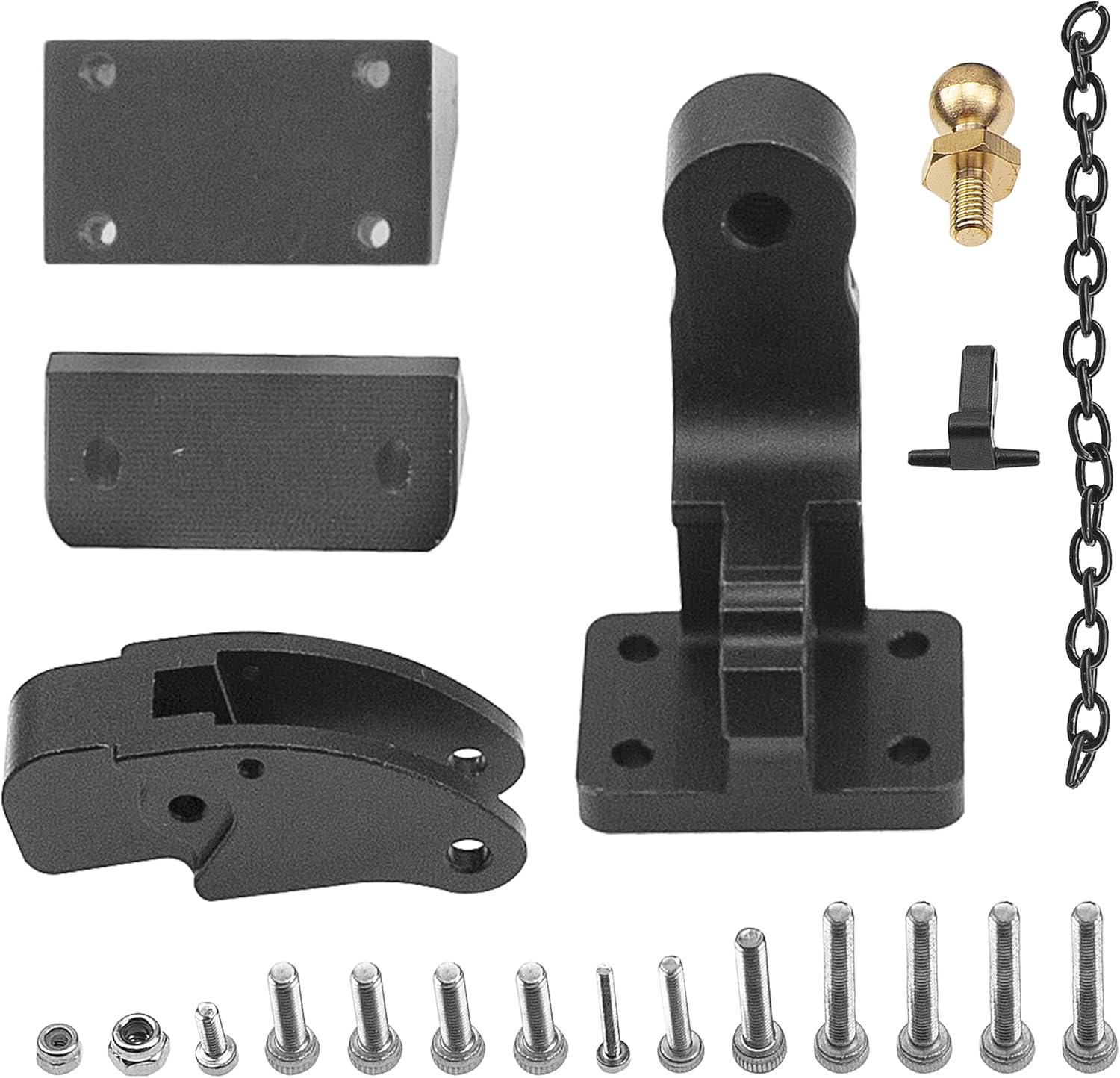 ShareGoo Metal 1/6 RC Hitch Trailer Tow Hook Simulation Tow Shackles Compatible with Axial SCX6 Jeep JLU Wrangler 1/6 RC Crawler Car
