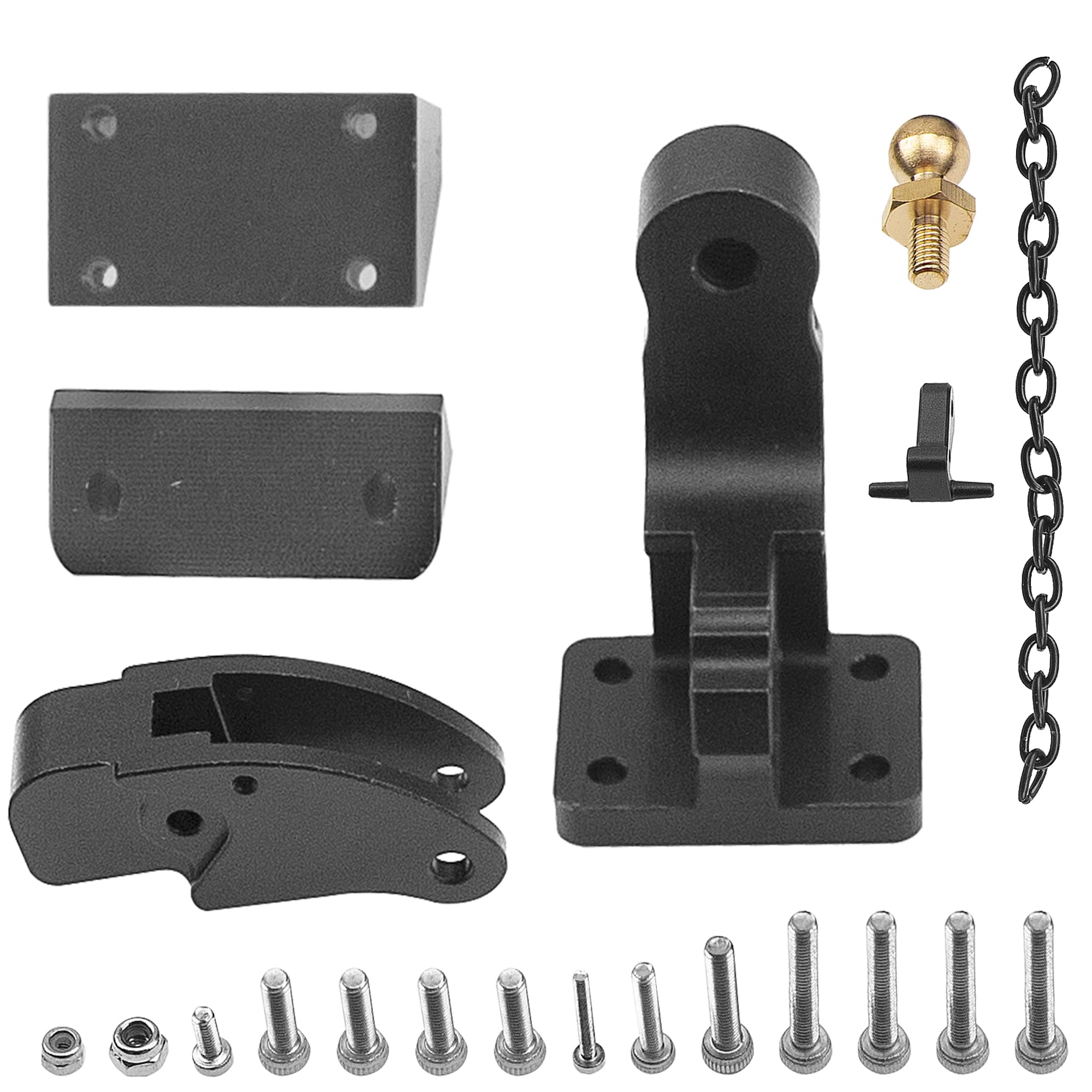 Fancyes 2Pcs 1/24 RC Trailer Hook Upgrade For Axial SCX24 90081 - Red Metal Tow Shackle