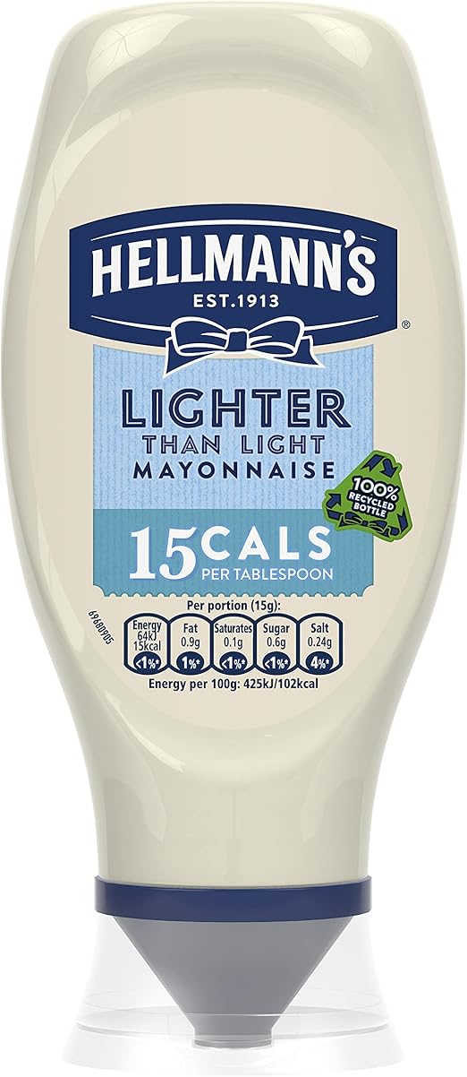 Hellmann's Lighter than Light 100 recycled plastic bottle Mayonnaise